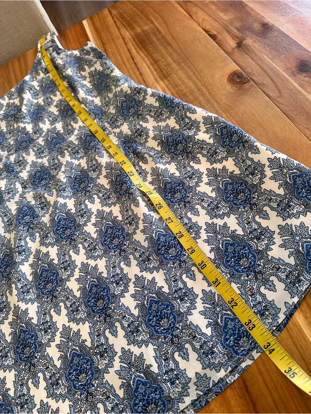 LILA ROSE Blue & White Damask Shift Dress | Size 4 | Fully Lined | B-1831 - Picture 15 of 16